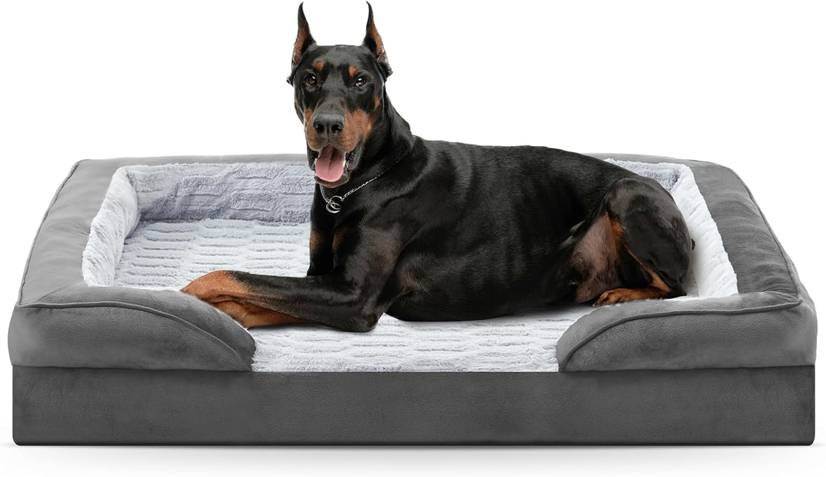FURTIME Orthopedic Supportive Extra Large Dog Bed, XXL Waterproof Pet Bed