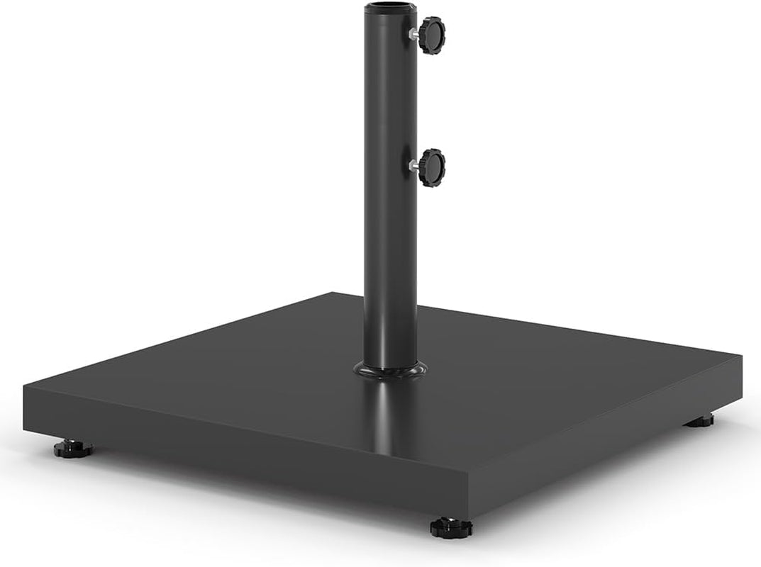 Sundale Outdoor Umbrella Base 42Lbs Square Metal Built-In Cement, Black