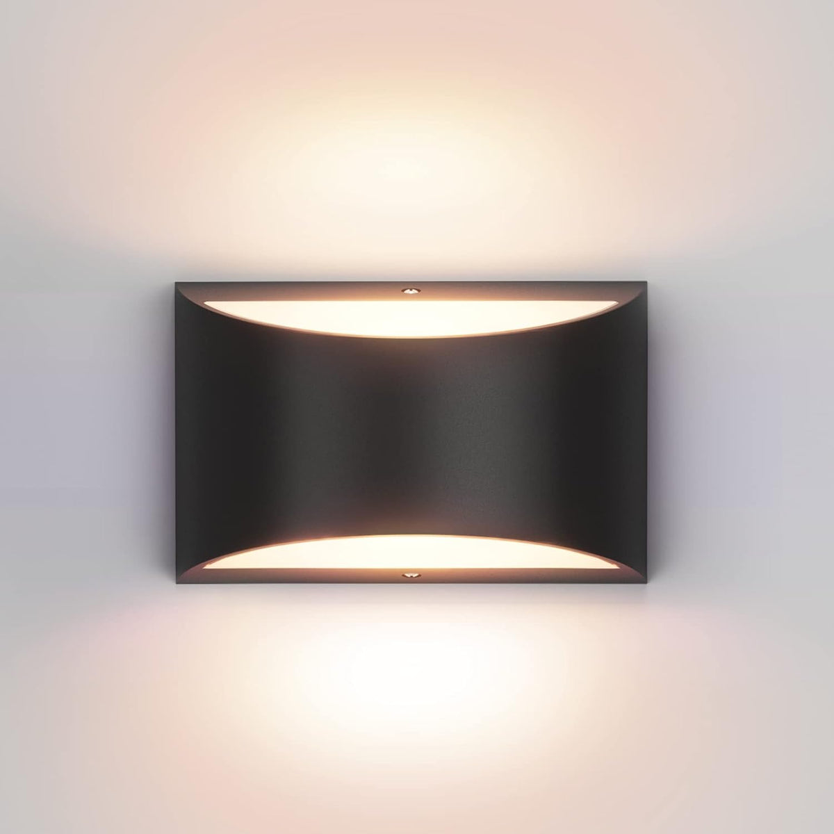 Aipsun Black Modern LED Wall Sconce Indoor Wall Lights 1 Pack Hardwired up and down Wall Mount Light for Living Room Bedroom Hallway Corridor Conservatory Warm White 3000K(With G9 Bulbs)