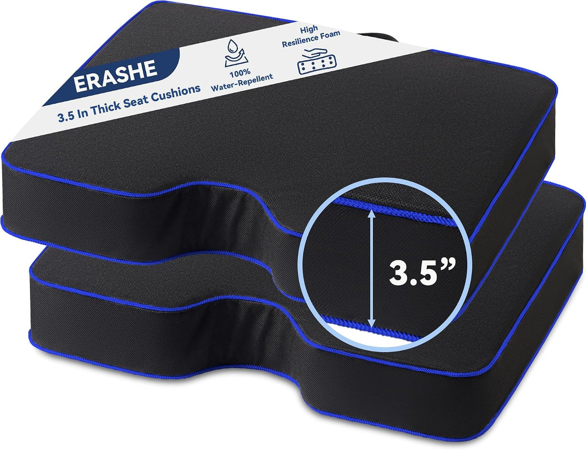 3.5" Extra Thick Stadium Seat Cushion for Bleachers 2Pcs Resilient Foam