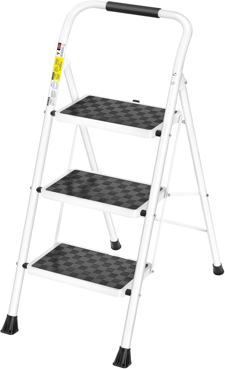 Hbtower 3 Step Ladder, 3 Step Stool for Adults Folding Step Stool