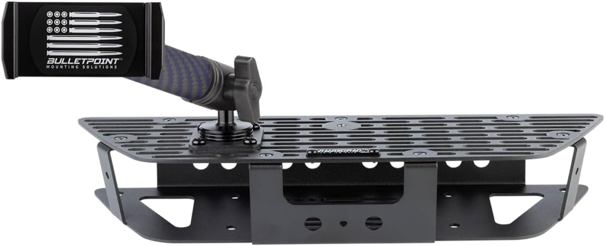 Bulletpoint Rubigrid Metal Dash Mount Phone Holder Compatible with 2019+ Chevrolet Silverado GMC Sierra Multi-Device Holder with 20Mm Ball System (Spring-Loaded)