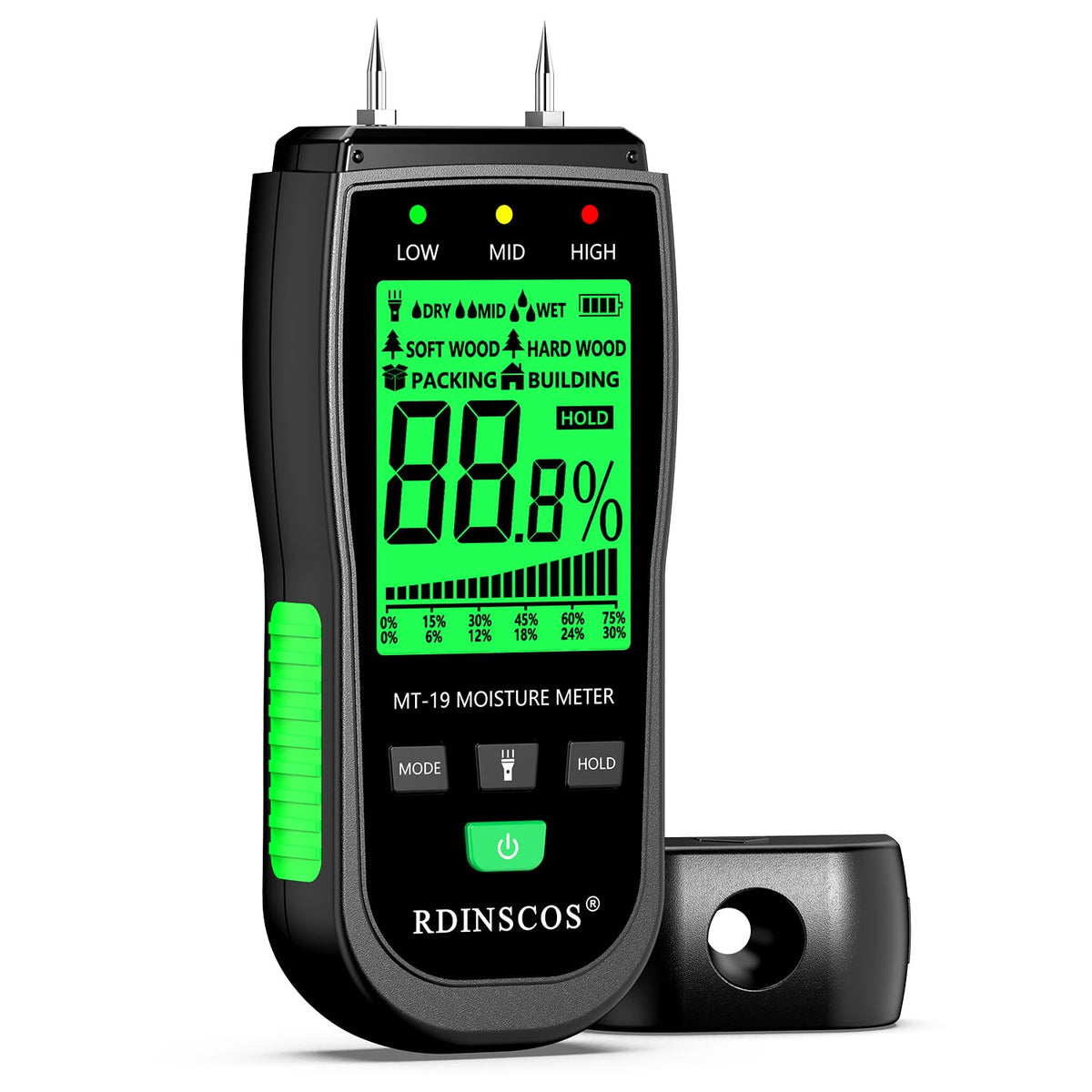RDINSCOS Replaceable Pins Moisture Meter