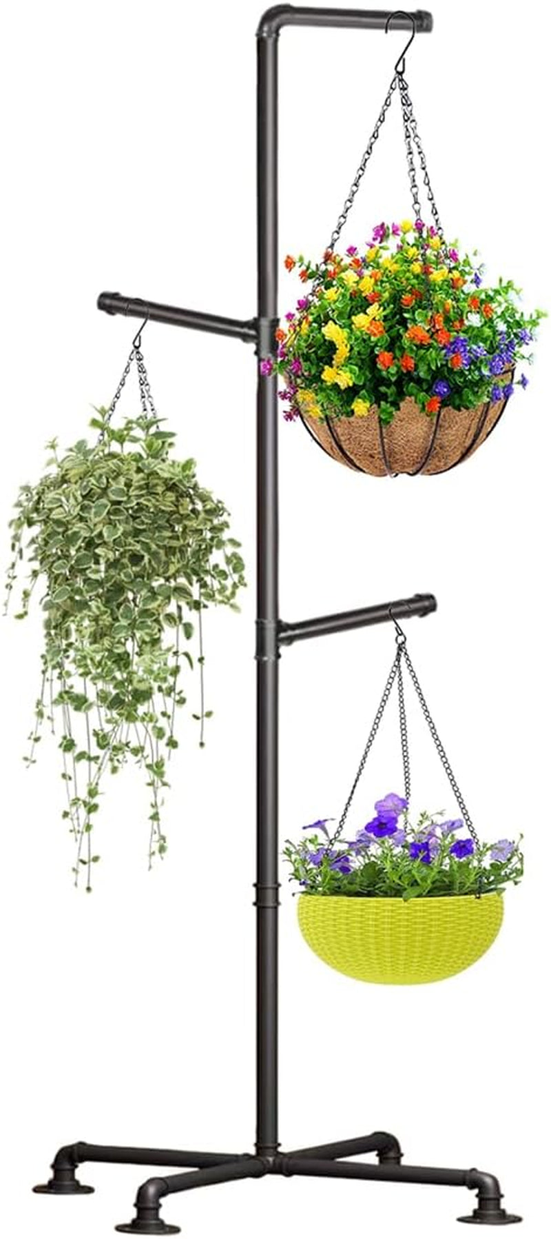 Plant Hanger Indoor,Corner Hanging Plant Stand,Heavy Duty Metal Hanging Plant Holder for Indoor Plants,Living Room,Balcony,Bedroom,Garden