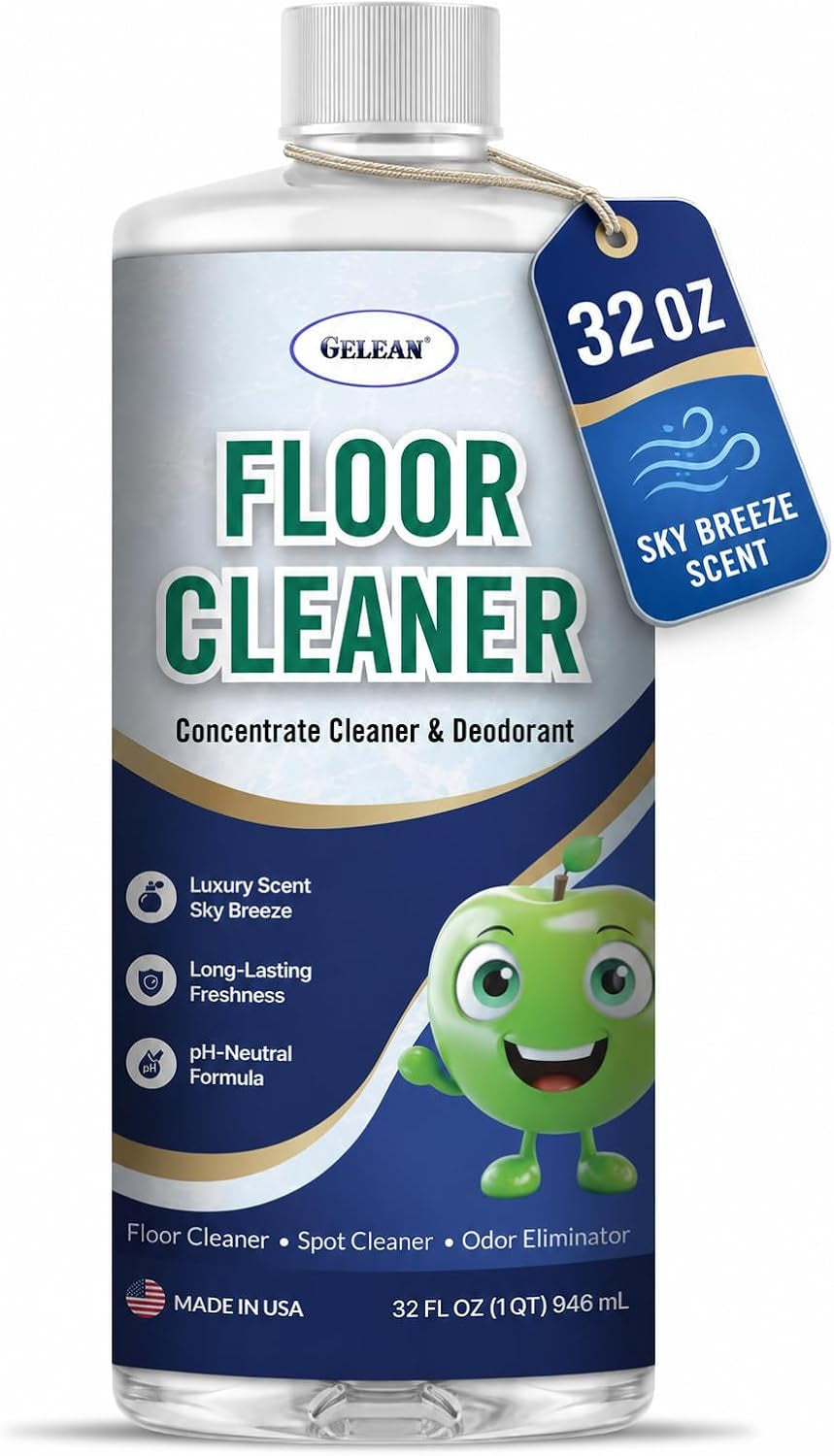 Multi Purpose Floor Cleaner Pet Odor Eliminator 32Oz - Concentrate - MAKES 16 GALLON - MADE in USA- Ph Neutral - Strong Floor Cleaner Odor Eliminator - Stain Remover Cleaner & Deodorant Sky Breeze