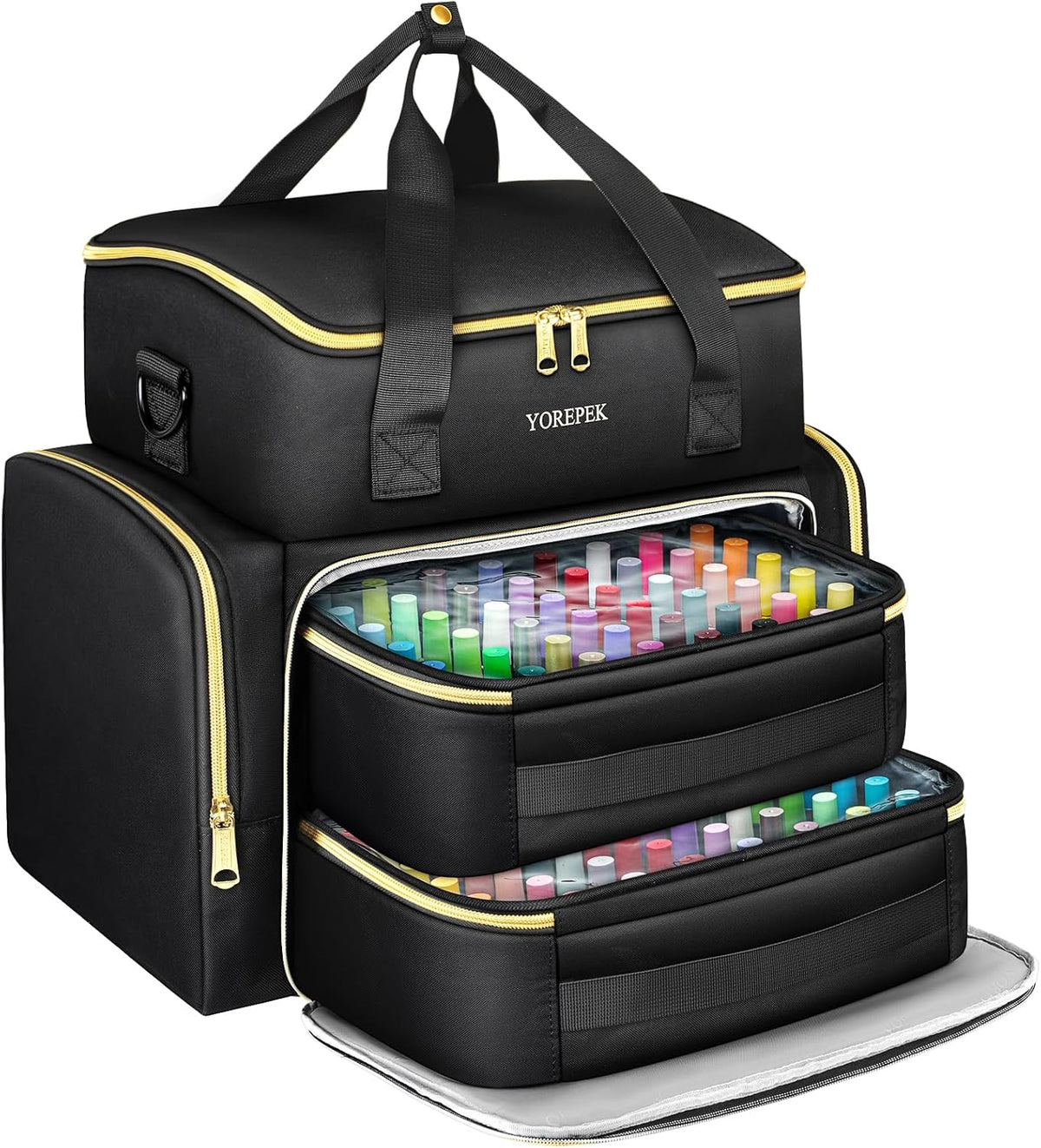 YOREPEK Extra Large Nail Polish Organizer Case for 96 to 100 Bottles (15Ml)