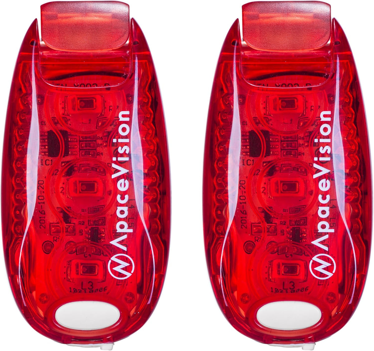 Everlightfx USB Rechargeable LED Safety Light 2 Pack, Clip on Strobe Light