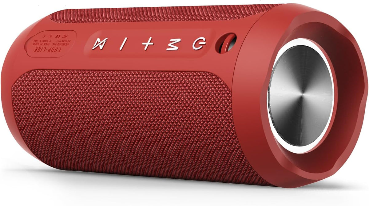 EDUPLINK Bluetooth Speaker IPX7 Waterproof Wireless, Red