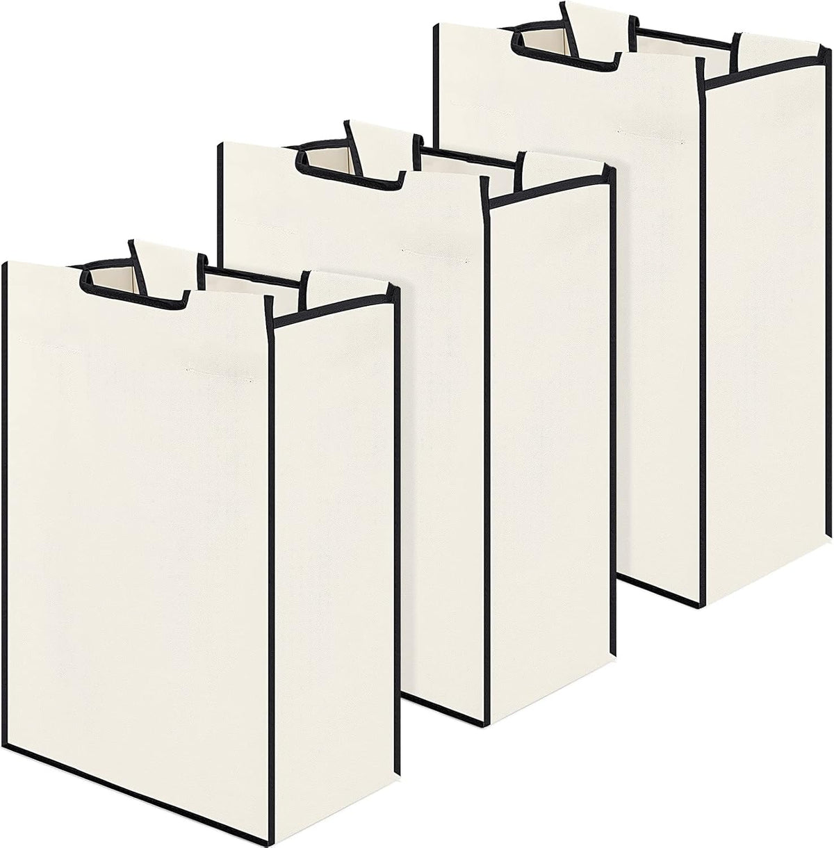 Bonuci 3 Pcs Laundry Sorter Replacement Bags, Beige