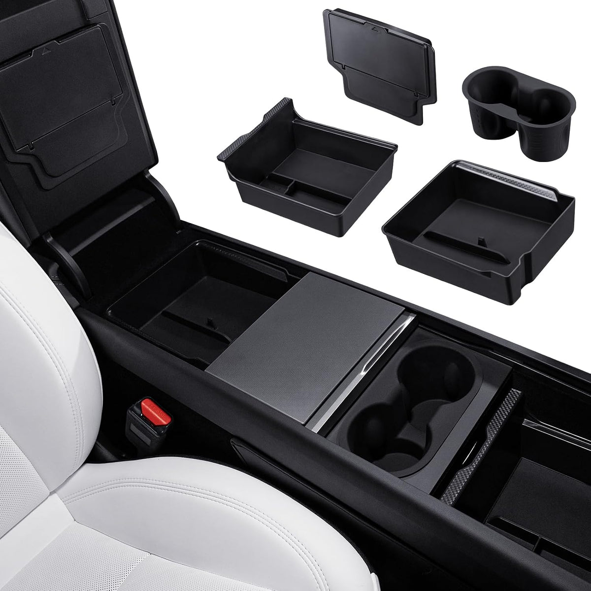 Motrobe 4PCS Center Console Organizer Tray for 2026 Tesla Model Y/YL/3