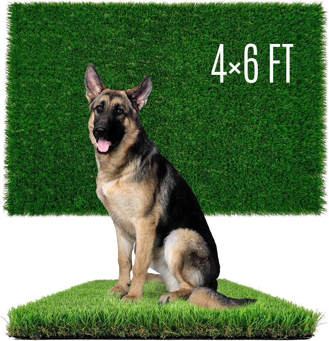 Sunturf Artificial Grass for Dogs, Dog Pee Grass, Fake Grass for Dogs Potty Training, 4X6Ft Extra Large Turf Grass, Reusable Puppy Wee Wee Pads, Dog Supplies, Indoor Outdoor