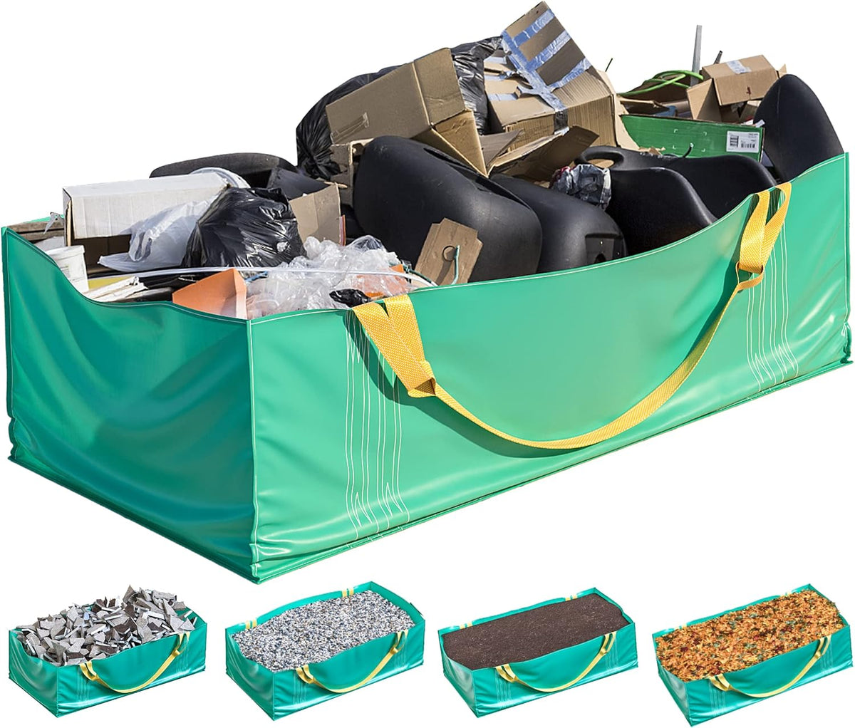 Dumpster Bag for Waste Management, Reusable Yard Waste Container - 1 Pack