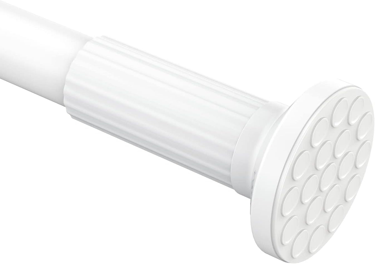 Umimile Tension Curtain Rod, 51-126 Inches Adjustable Spring Shower Tension Curtain Rod, Stainless Steel Closet Rod for Windows or Shower, No Drilling, No Rust, Easy to Install, White