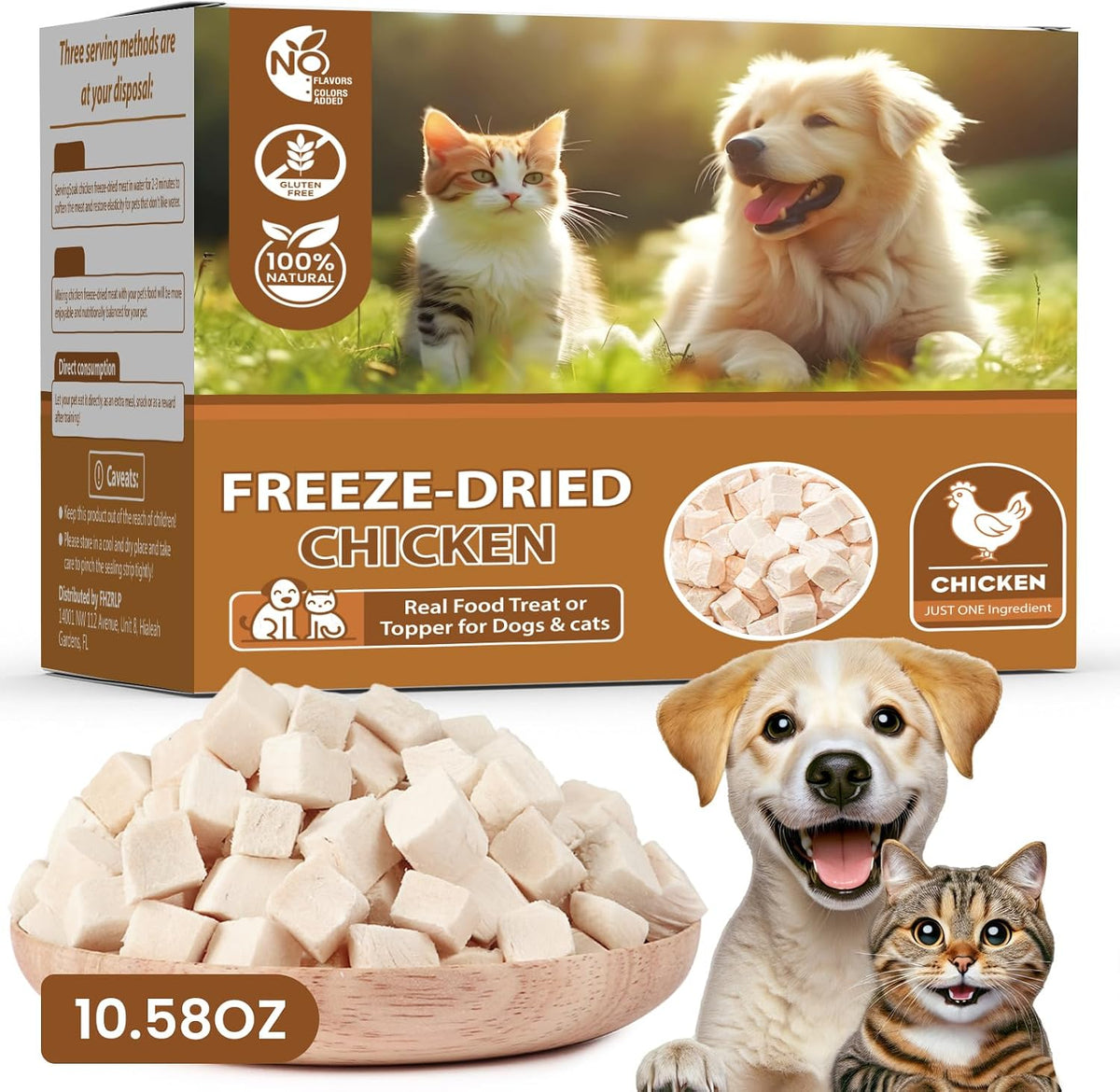 Freeze Dried Chicken Dog & Cat Treats, Single Ingredient, High Protein 300G