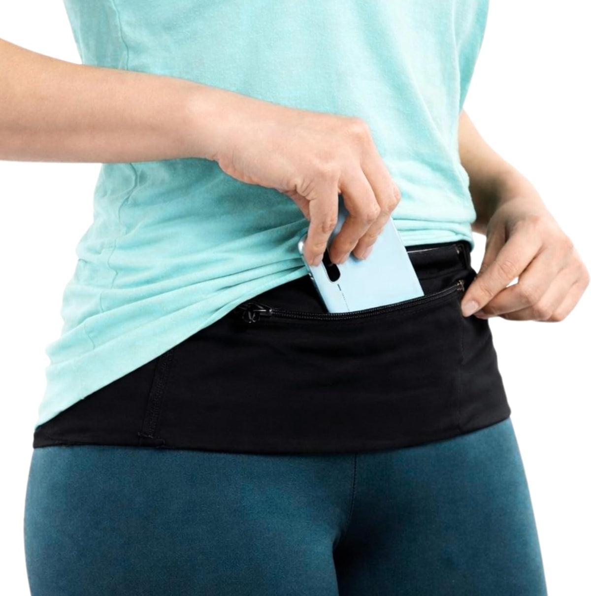 Fusion Belts Running Belt for Women & Men - Patented Side Zipper on Design