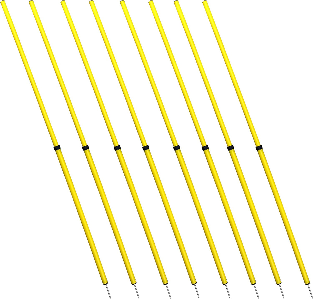Bluedot Trading Soccer Agility Poles | Telescopic, Fixed & Collapsible Options (4, 6, 8 Piece Sets) Speed Training Poles for Agility Drills, Outdoor Games, Football & Sport Training Equipment