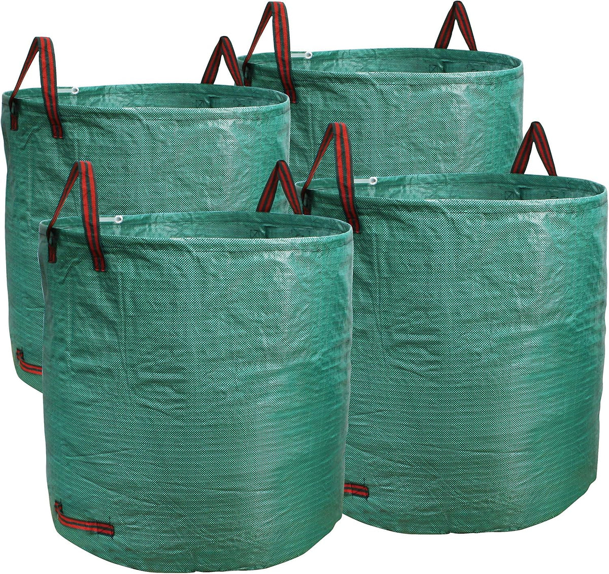 Professional 4-Pack 132 Gallon Gardening Bags for Lawn Yard, Extra Large Reusable Leaf Bags, Waste and Trash Container