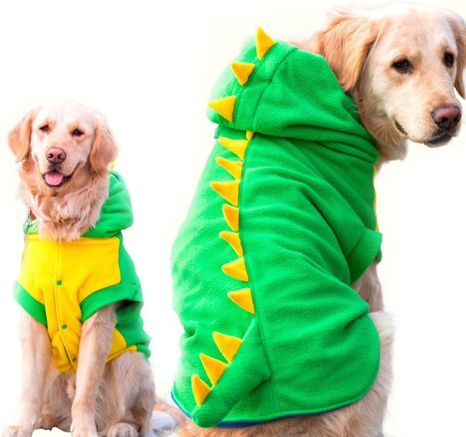 Fladorepet Halloween Large Dog Dinosaur Costume Dino Outfits Clothes,7Xl