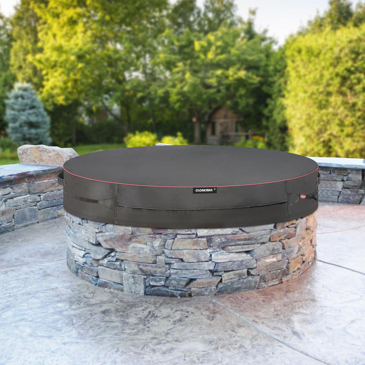 Premium Heavy-Duty round 46-52 Inch for in Ground Fire Pit Cover