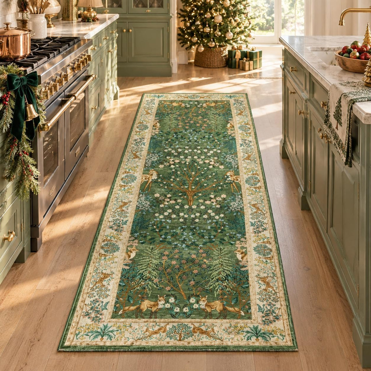 Garveehome Forest 2X6 Rug Kitchen Runner Rug Non Slip Washable Jungle