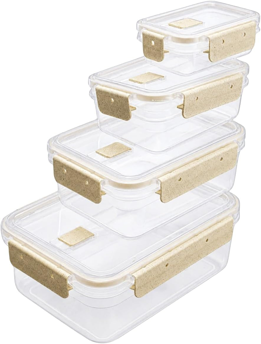 4-Pack Vented Food Storage Containers (Beige)