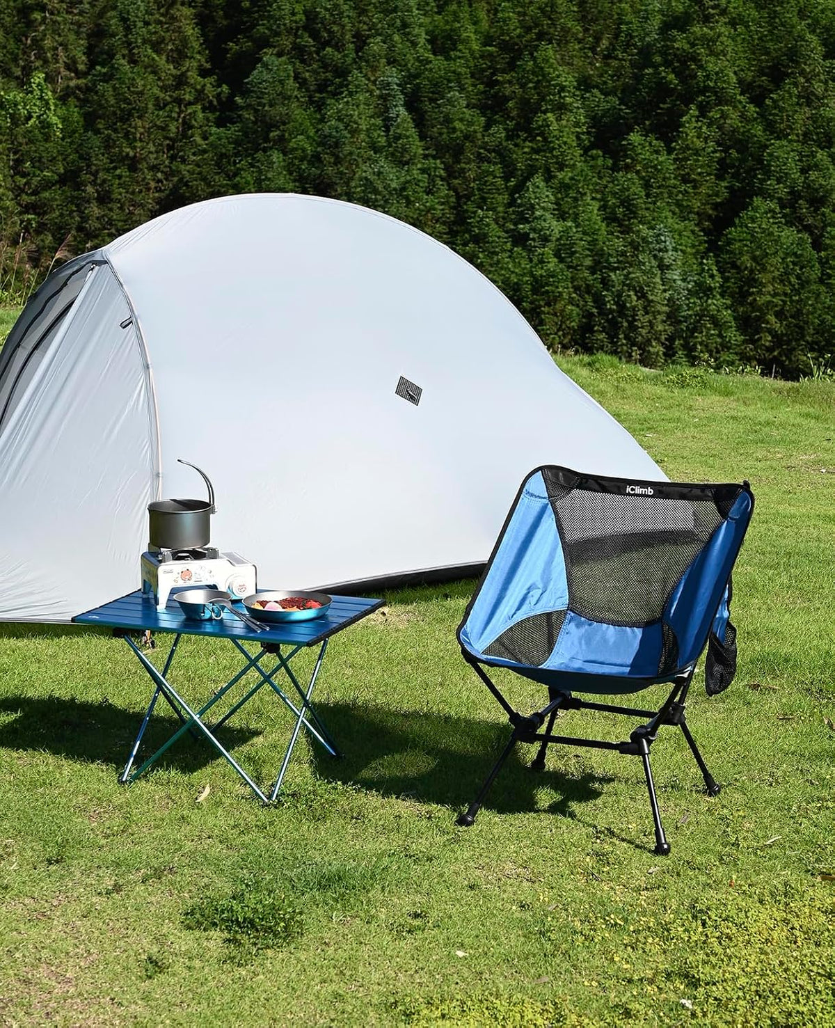 Iclimb Ultralight Compact Camping Folding Table (Black - S)