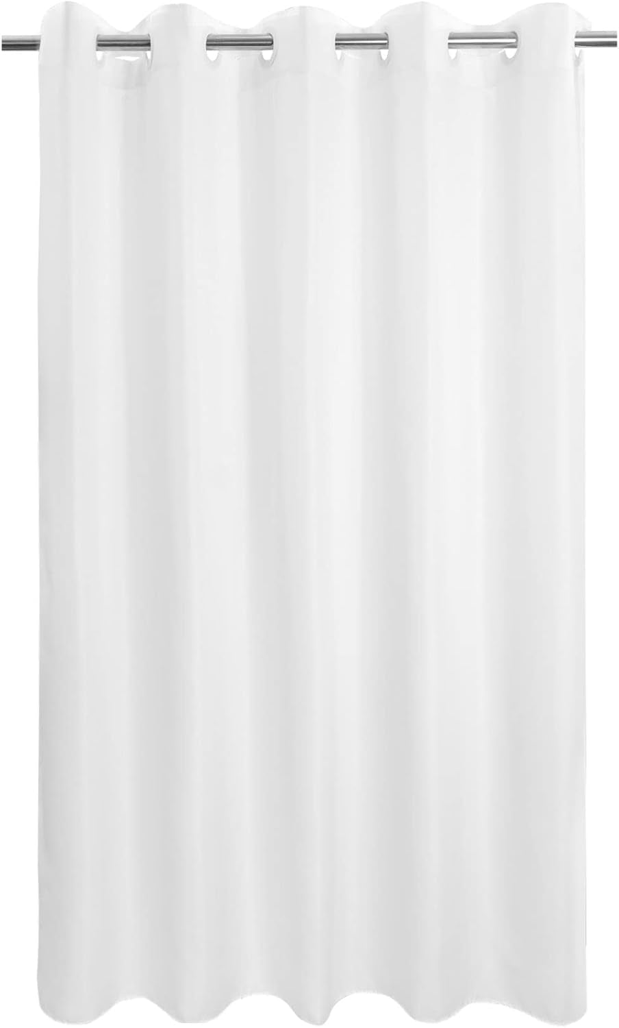 River Dream No Hook Long Shower Curtain or Liner Microfiber White, 71X80