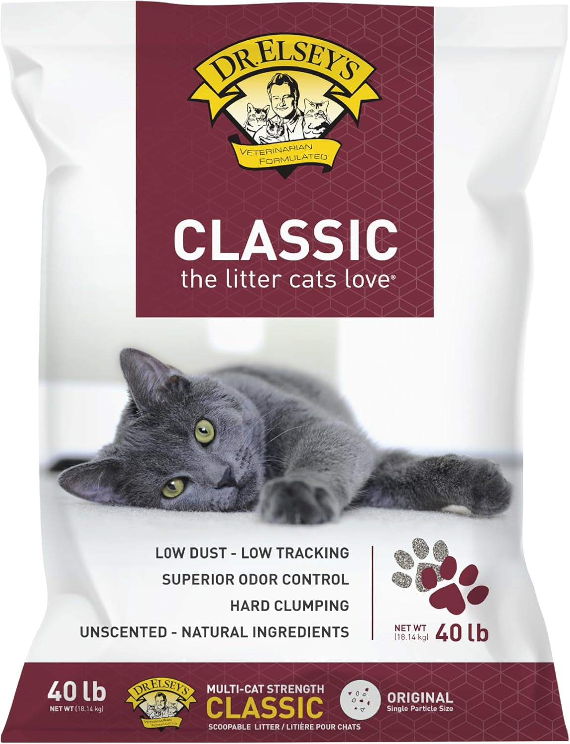 Precious Cat Classic Premium Clumping Cat Litter, 40 Lb Bag