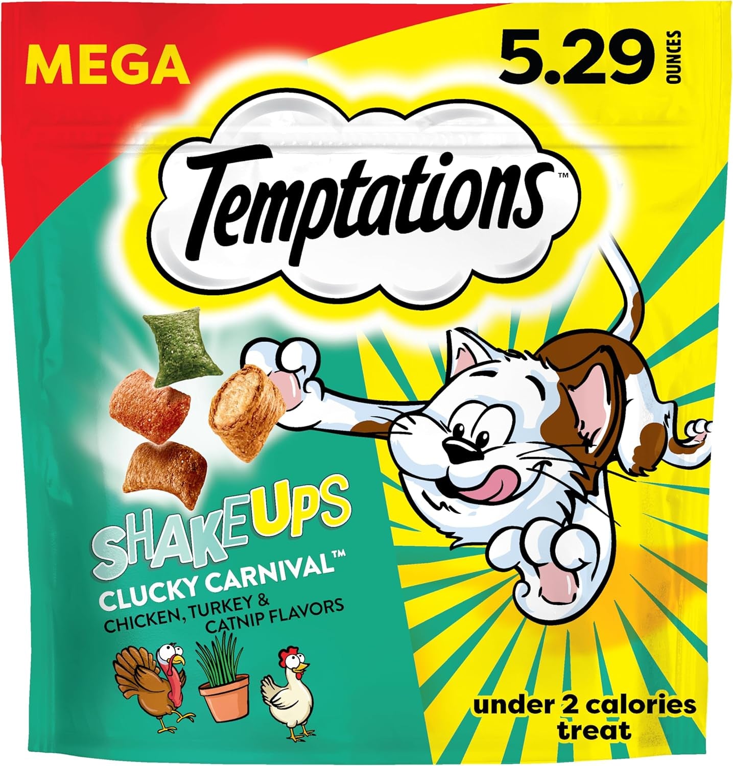 Temptations Cat Treat Shakeups, Crunchy and Soft Cat Treats, Crustacean Celebration, 5.29 Oz. Pouch