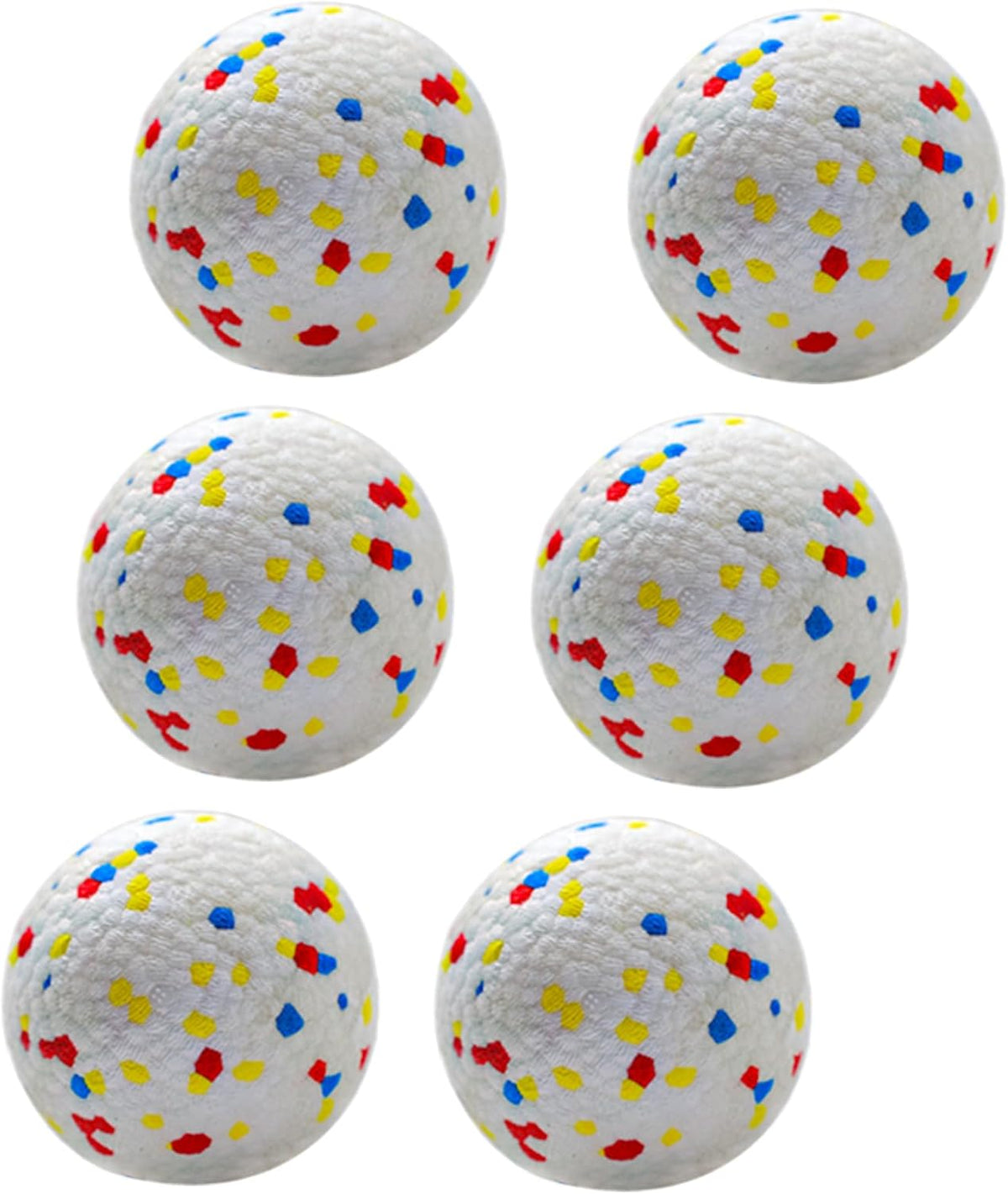 MEKAPLE Dog Balls 2.5 Inch, Indestructible Dogs Tennis Balls 6 Pack for Aggressive Chewers, Durable Bouncy Floating Interactive Dog Toys for Large and Medium Dogs, Packed in Mesh Bag (ETPU Material)