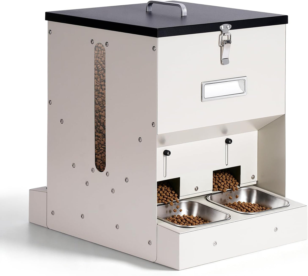20L Gravity Automatic Cat Feeder for Multiple Cats 304 Stainless Steel Bowl