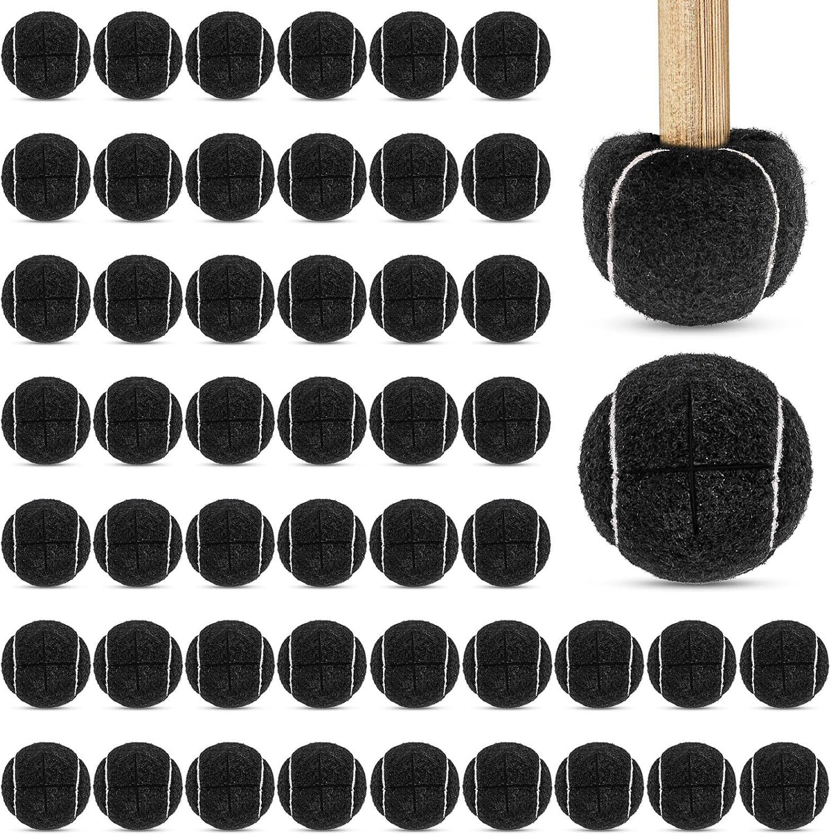 50 Pack Precut Tennis Balls for Walkers,Walker Tennis Balls Universal