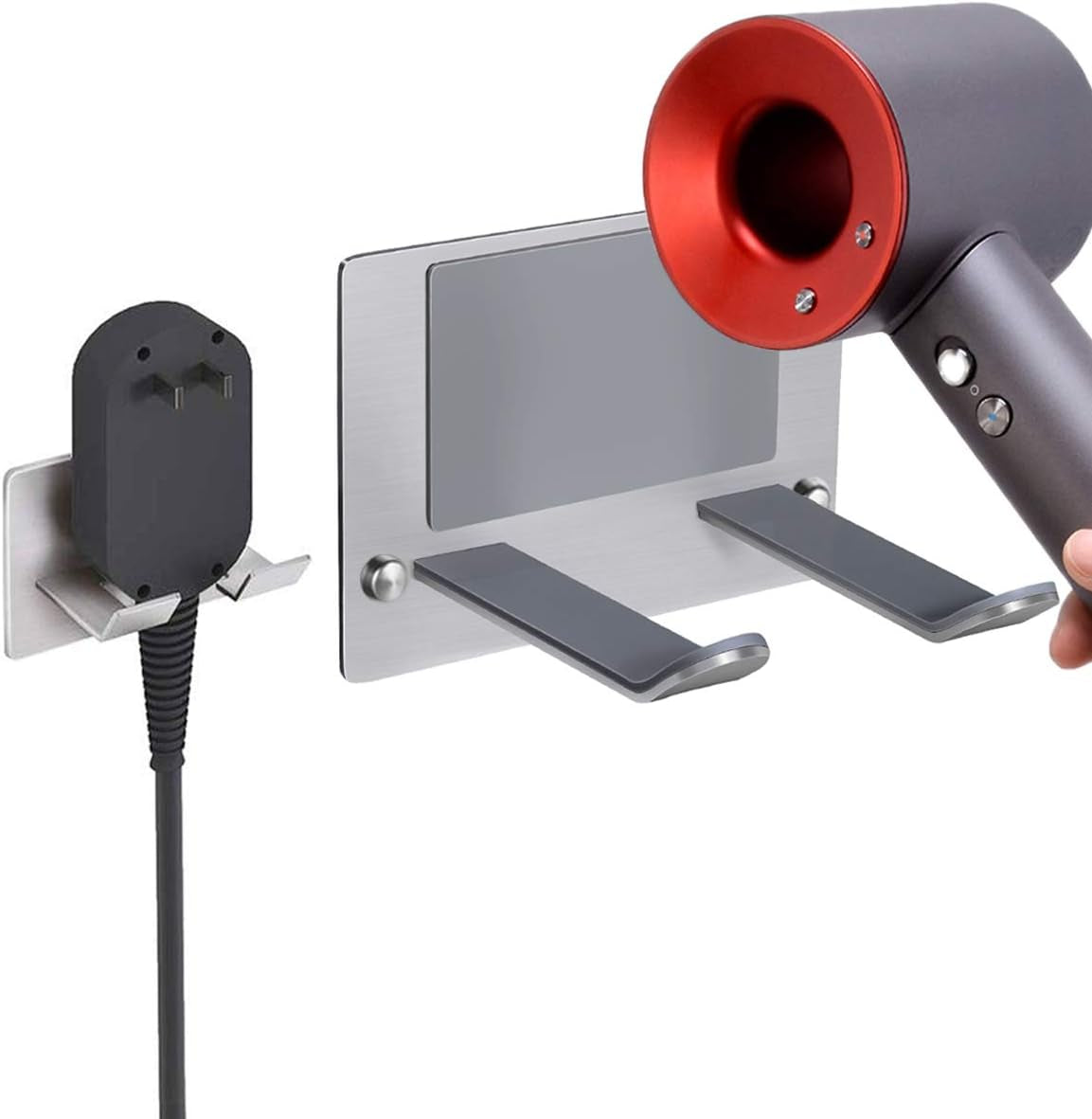 XIGOO Self Adhesive Hair Dryer Holder Wall Mounted