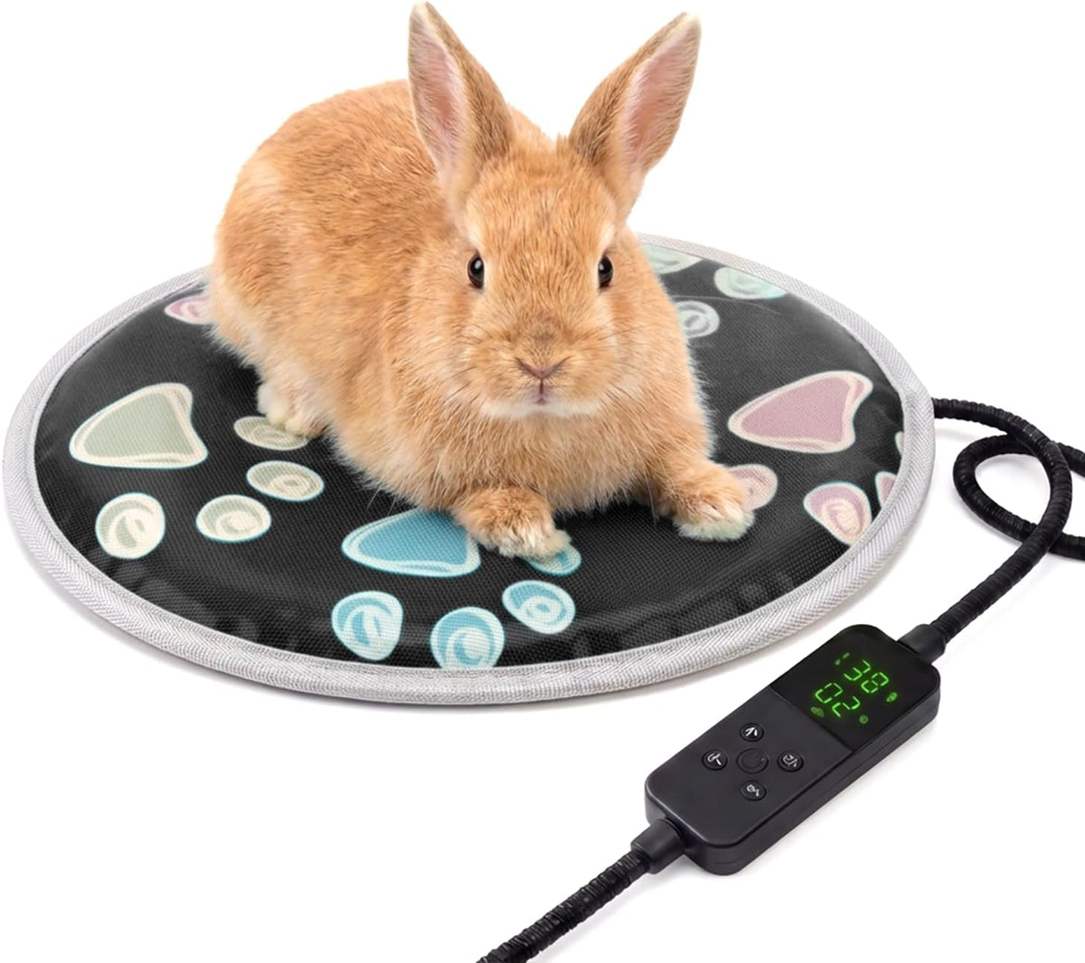 Pet Heating Pad for Cats & Dogs, Round-12 In, Tough Warming Mat