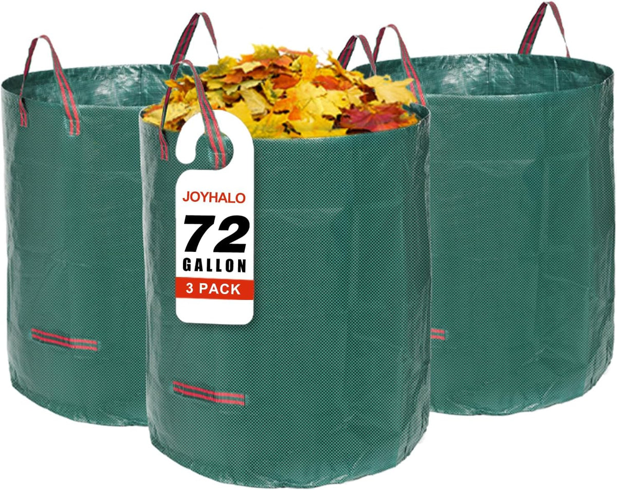 72 Gallon 3 Pack Reusable Yard Waste Bags for Lawn & Garden