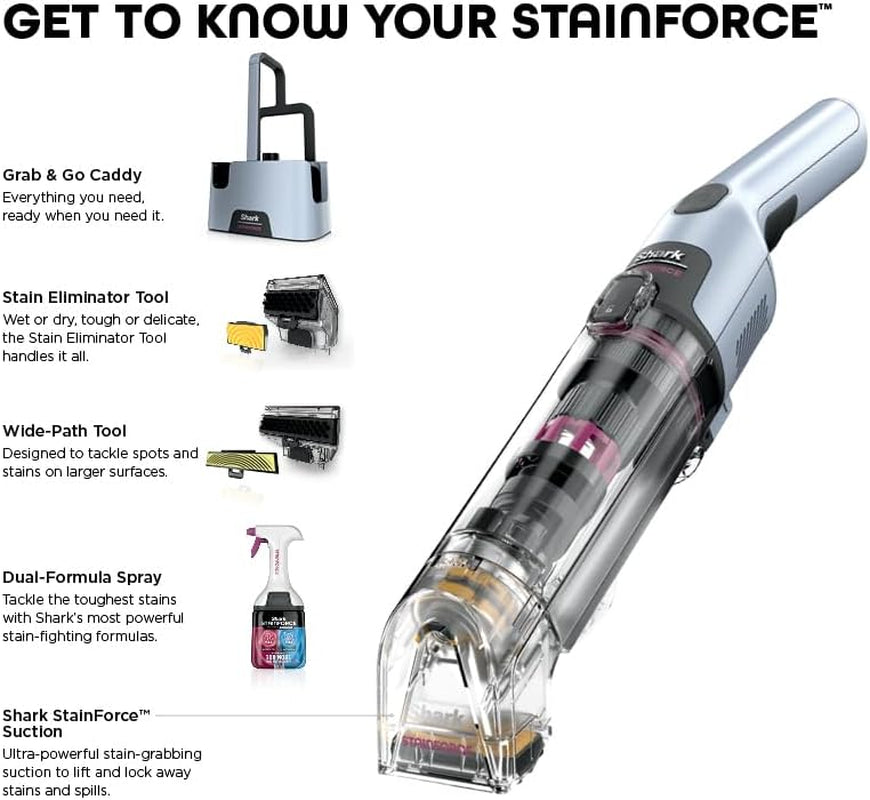 Shark Stainforce Cordless Stain, Odor & Urine Remover, 2 Tools, HX102BRN