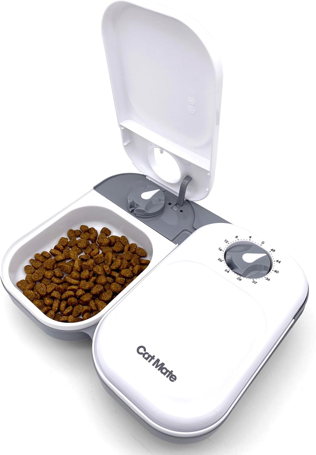 Cat Mate Automatic Feeder with Ice Pack for Wet Food - 2 Meal Timed Pet Feeder, No Wifi or App, Portion Control for Cats and Small Dogs, 14 Oz Capacity, Battery Operated