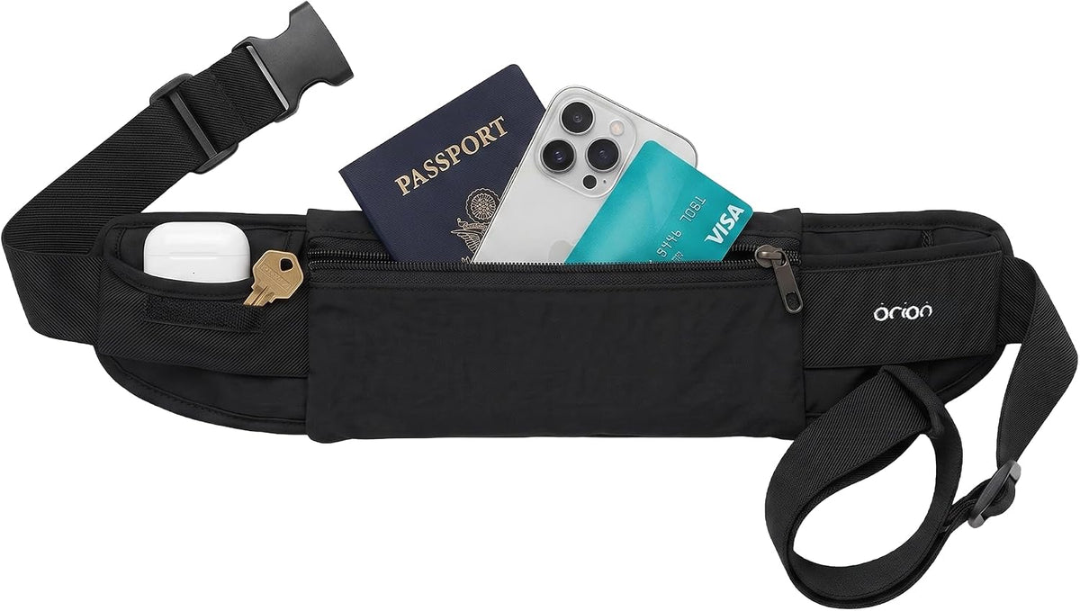 The Belt of Orion Money Belt, Anti-Theft Travel Waist Pack, Slim 9X4In