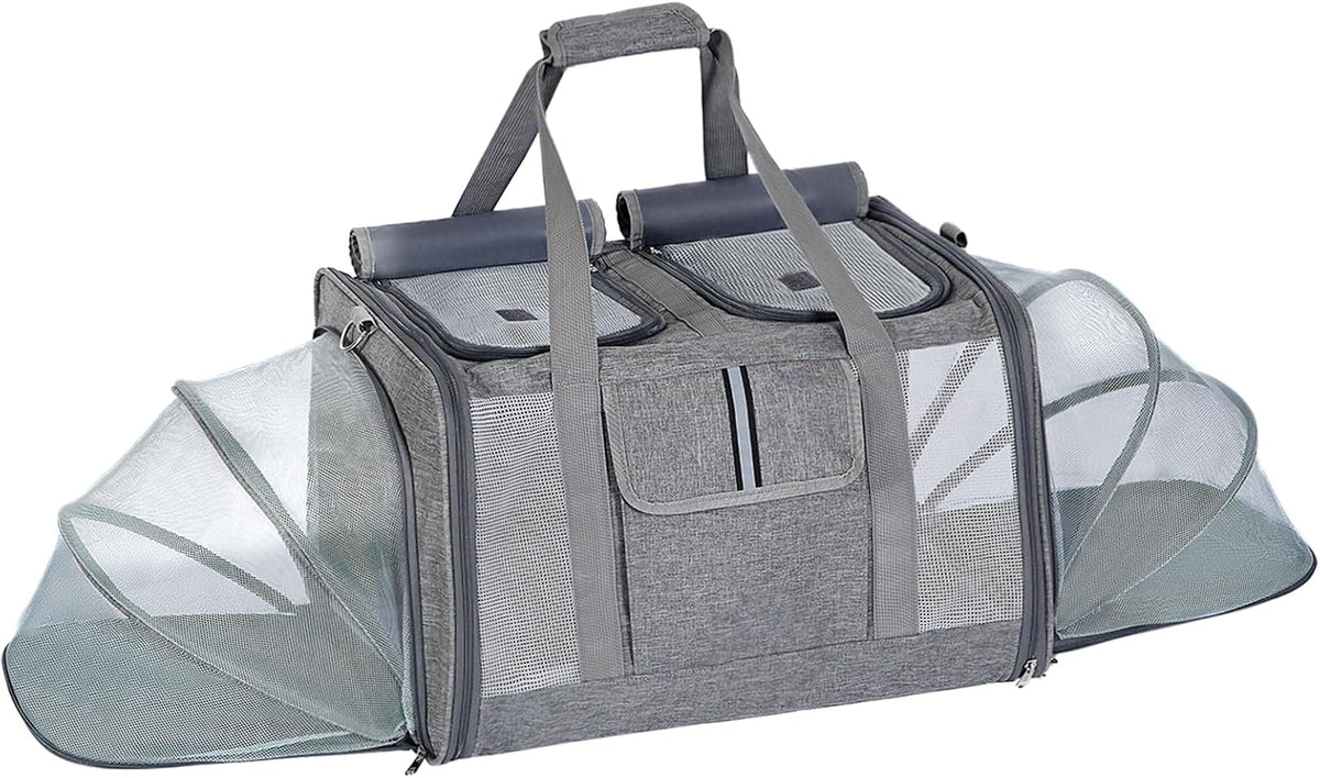 Cat Carrier for 2 Cats, Large Expandable Soft-Sided Pet Carrier