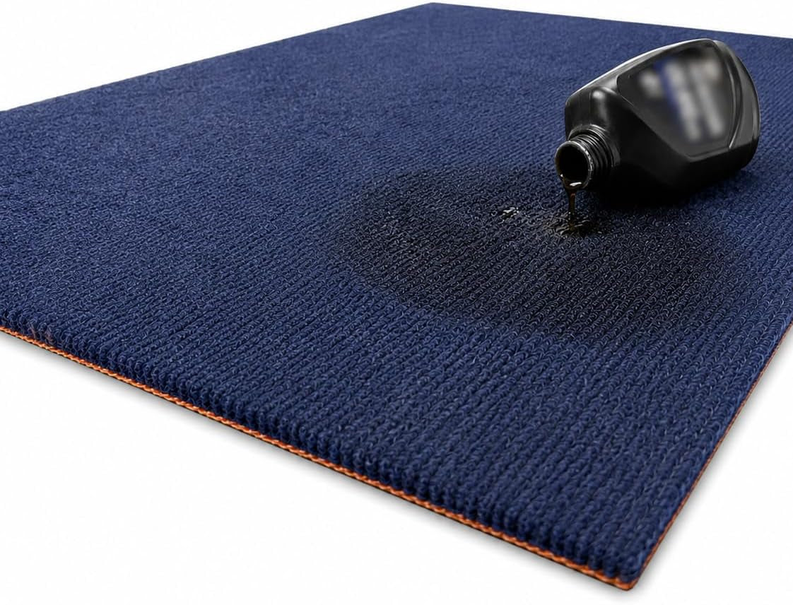 Oil Change Mat 32" X 64", Heavy-Duty Oil Mat for Garage and Driveway, Premium Absorbent Oil Leak and Drip Mat for under Car, Reusable Washable Spill Pad with Waterproof Slip-Resistant Backing