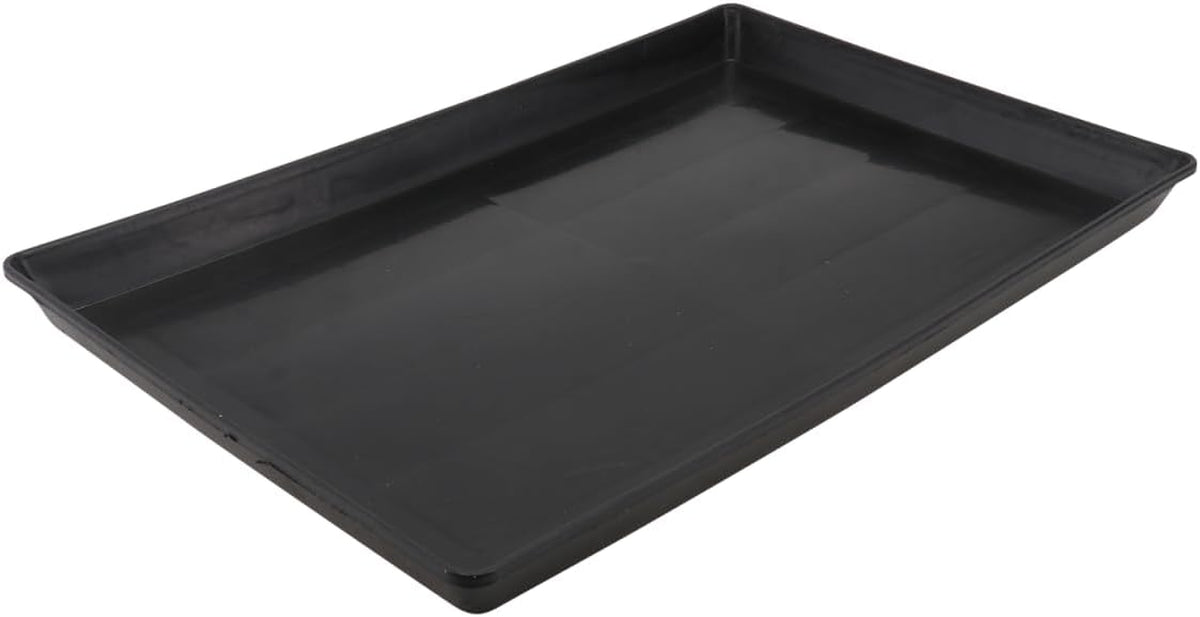 Kisangel Pet Cage Tray Plastic Dog Crate Tray Replacement Pan for Cat Crate Small Animal Cage Leakproof Stain and Odor Resistant Easy Clean Black 16.92 X 12.79 X 0.98 In