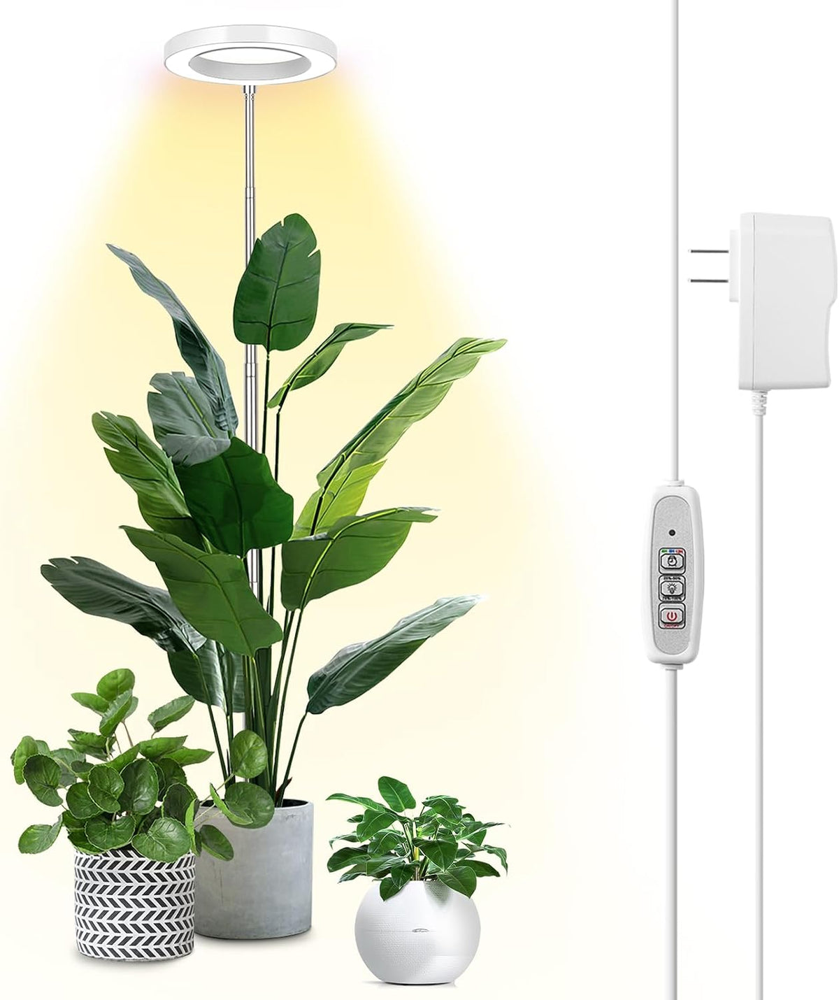 LBW 6.3" Grow Light, 72 Leds Full Spectrum Grow Lights for Indoor Plants