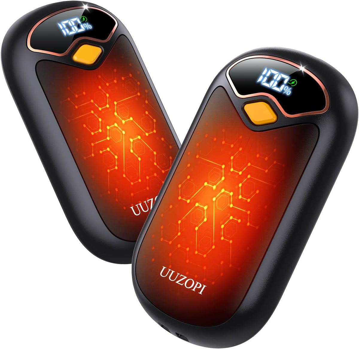 Hand Warmers Rechargeable - Magnetic Electric Hand Warmers 2 Pack, LED Display, 4 Settings Fast Heating Reusable Portable Heater Handwarmers for Golf Hunting Camping Essentials, Gifts for Men Women