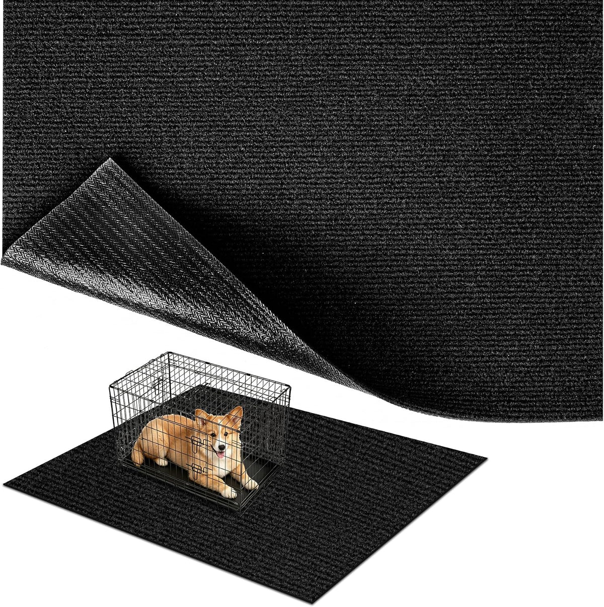Dog Crate Mat, 36" X 24" Extra Large Dog Playpen Mat, Non-Slip Kennel Mat