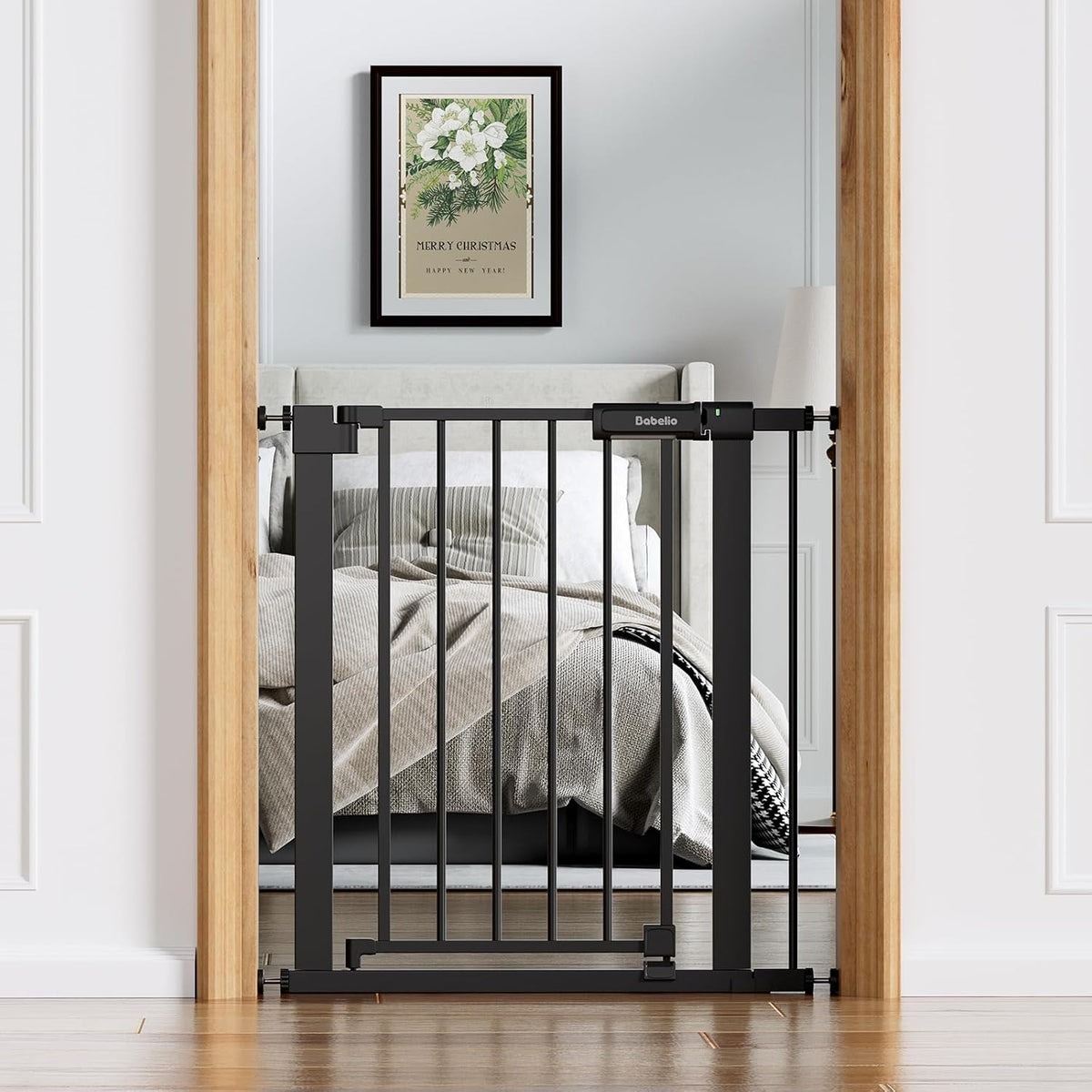 Babelio 26-31 in Baby Gate for Stairs, Pressguard Pet Gate with Wide Door
