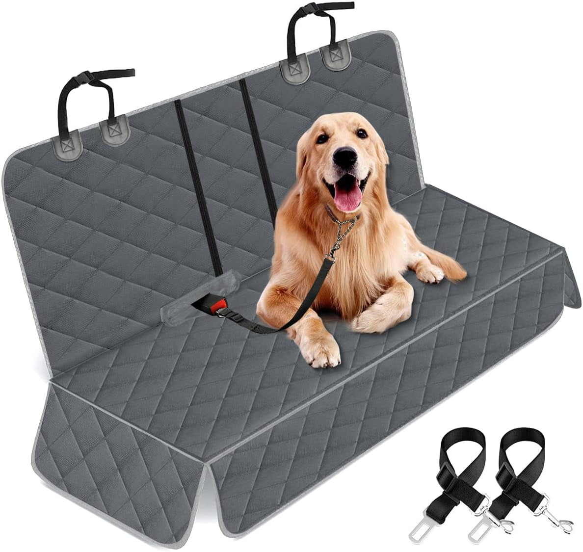 Yuntec Dog Car Cover for Back Seat Pet Car Seat Cover Protector