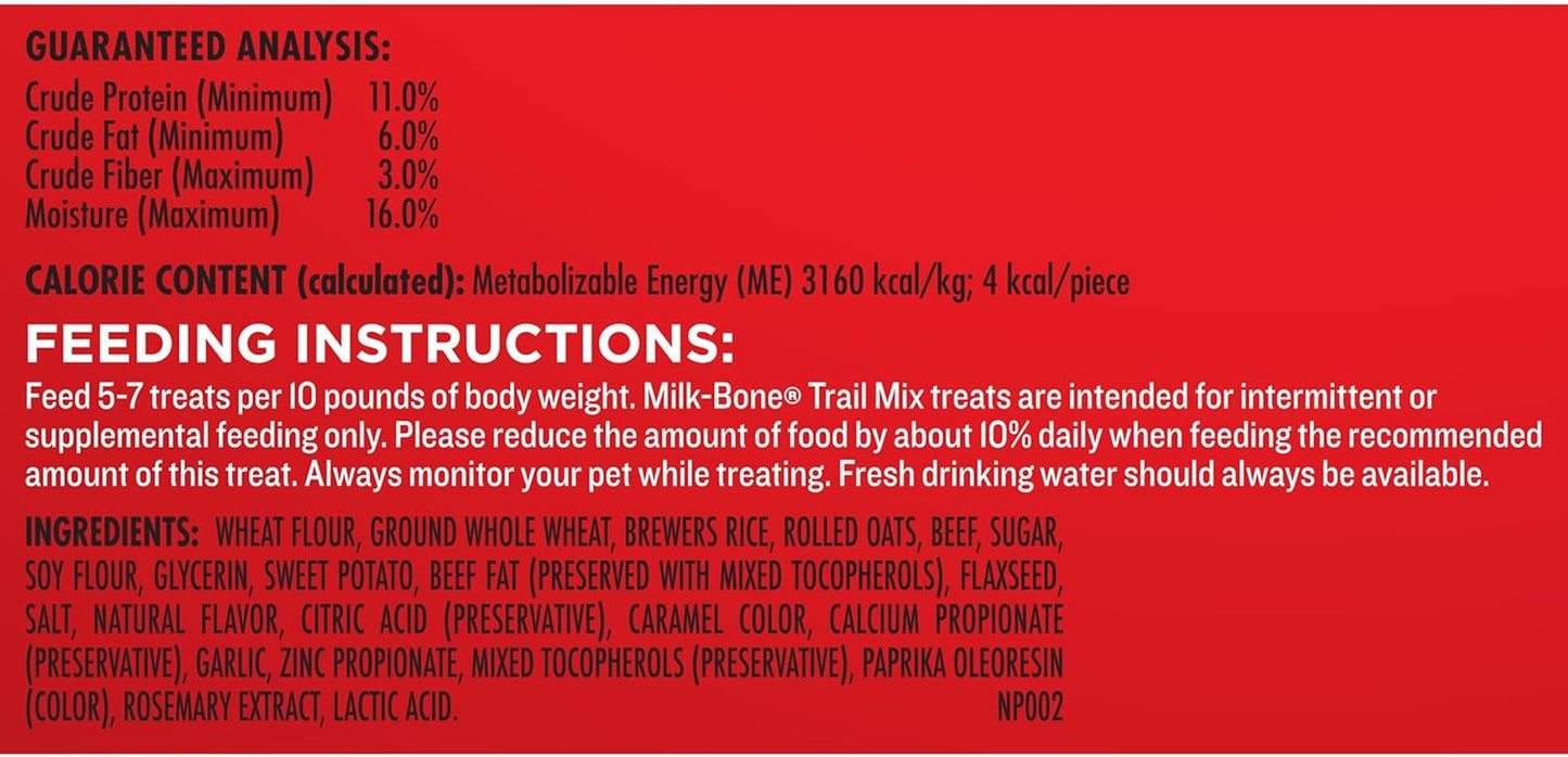 Milk-Bone Trail Mix Dog Treats, Real Beef & Sweet Potato Flavor, 20 Ounces