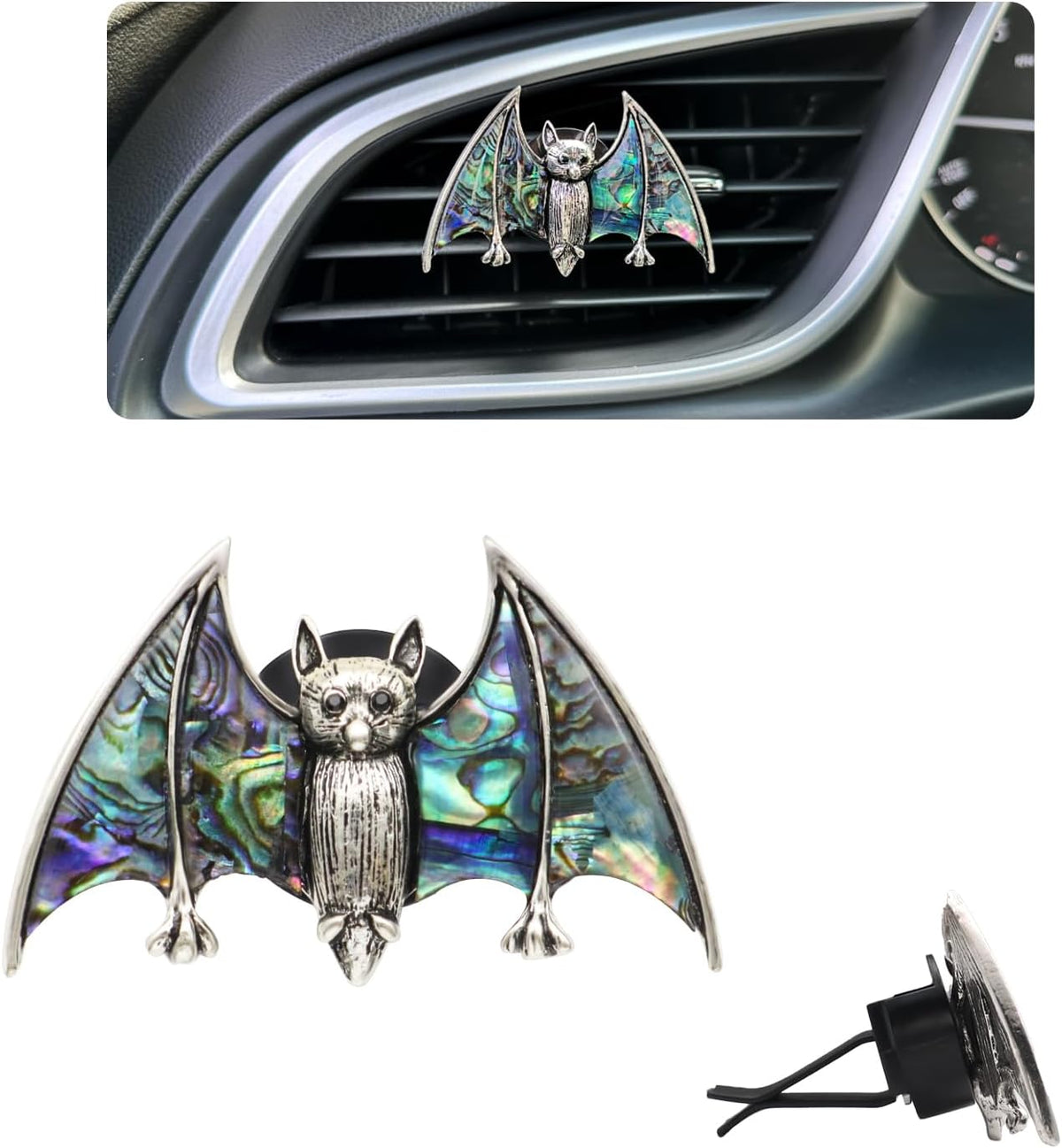 ORIESSE Bat Air Freshener for Car,Goth Car Accessories,Useful Car Vent Clip