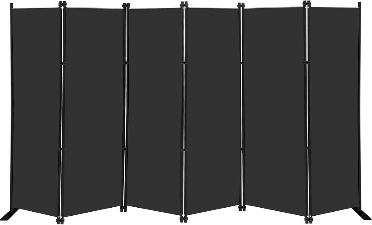 MAYOLIAH 6 Panel Folding Privacy Screen 9Ft Wide 6Ft Tall Room Divider