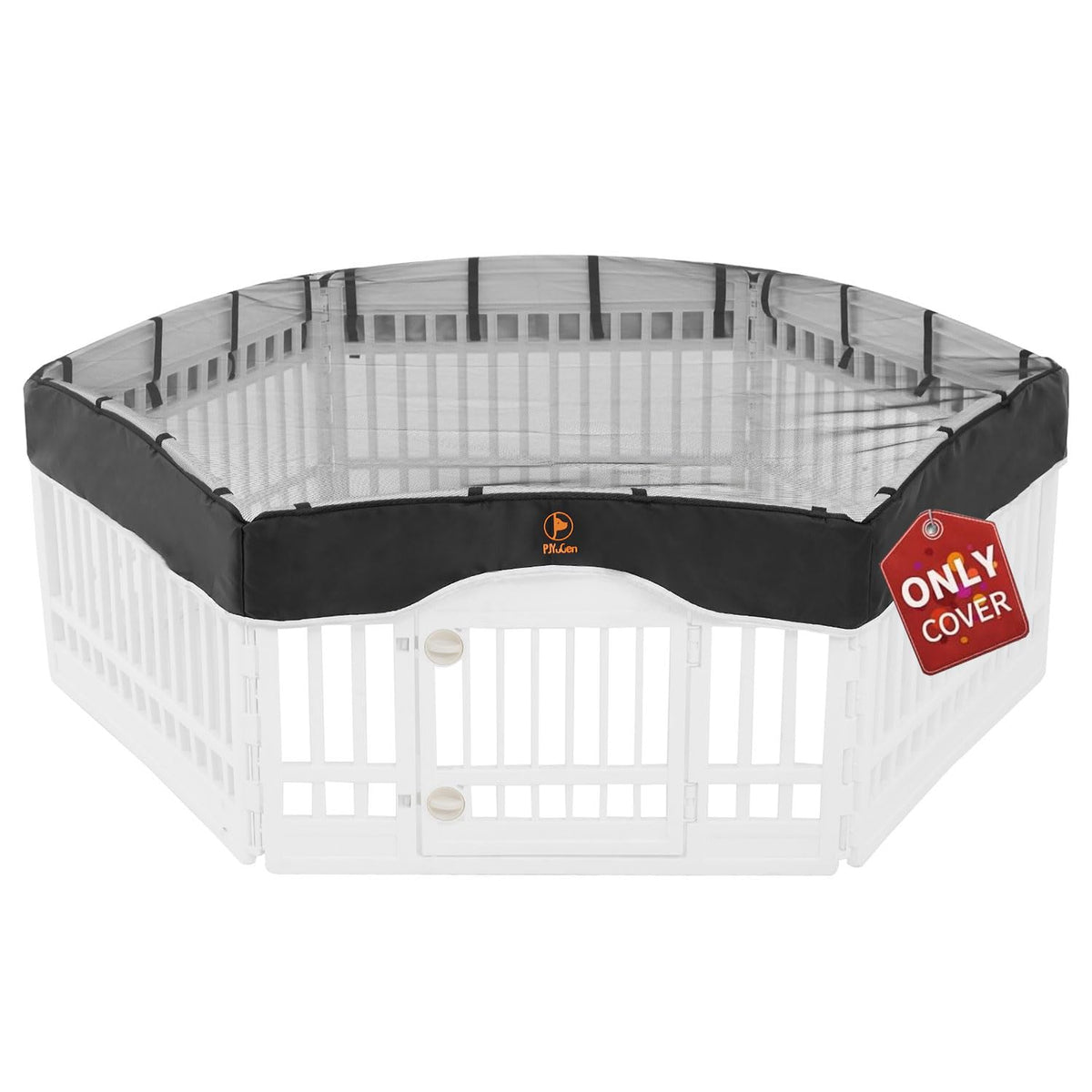 Pjyucien Playpen Top Cover for 36'' Width 6 Panel Playpen, Black